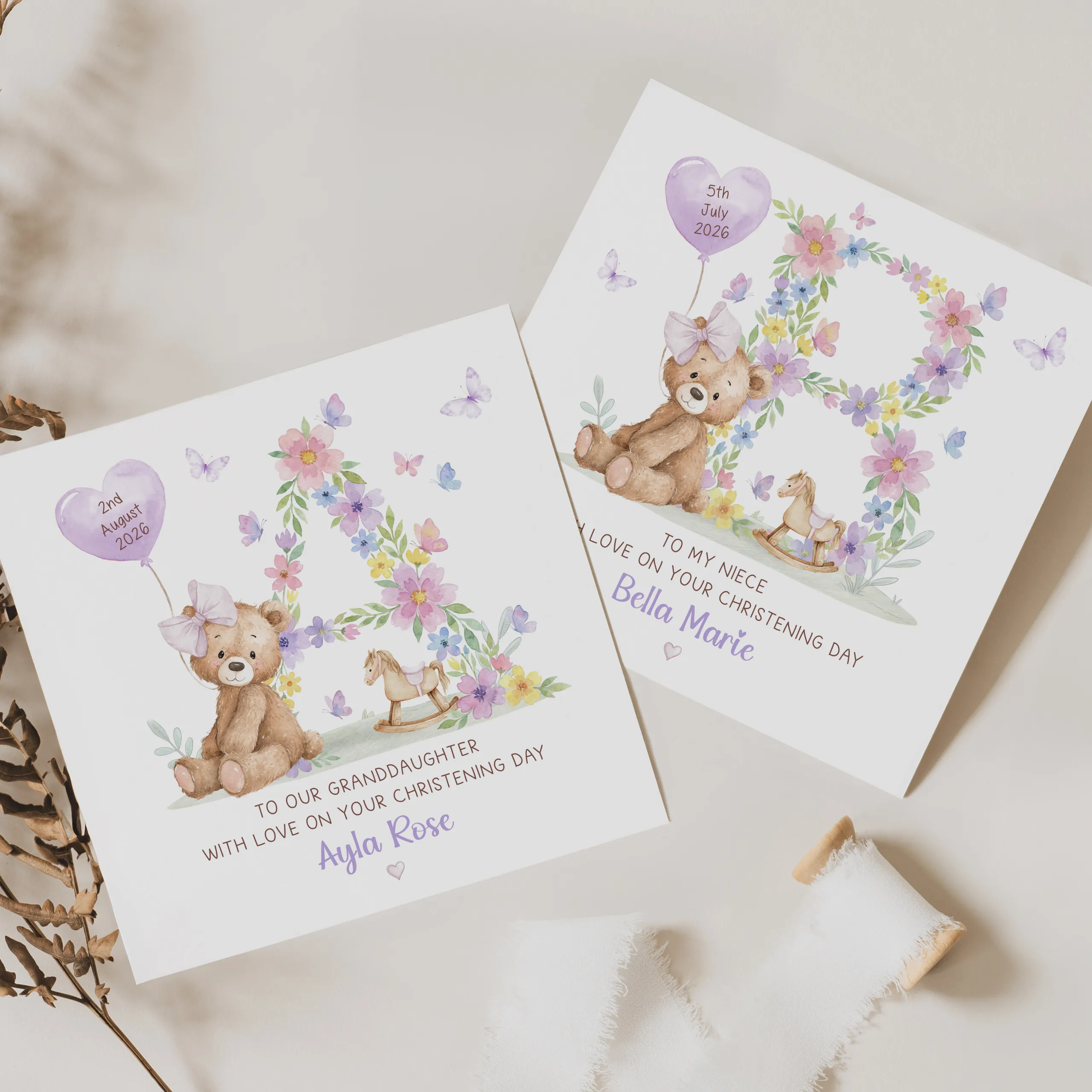 Girls Christening Card