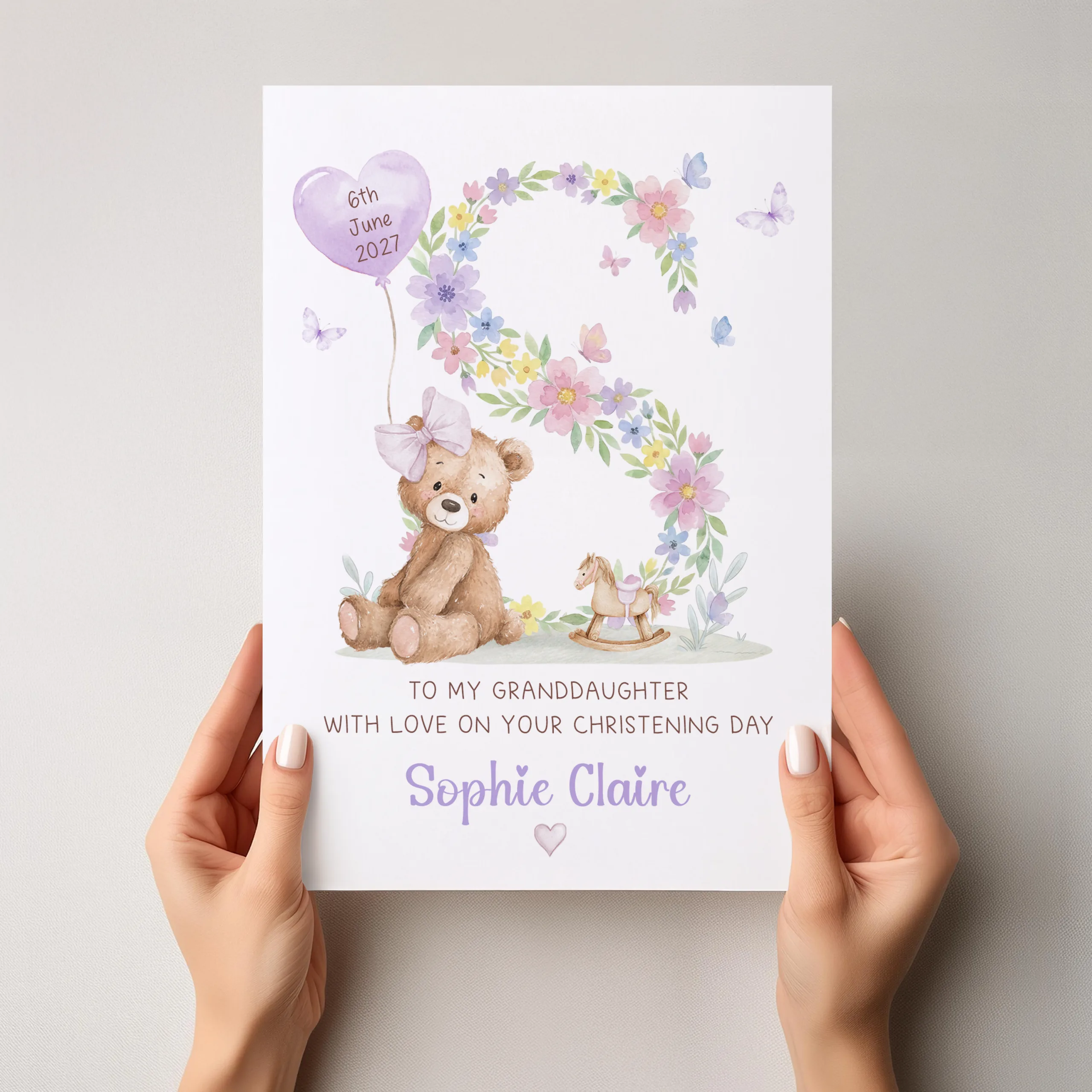 Girls Christening Card