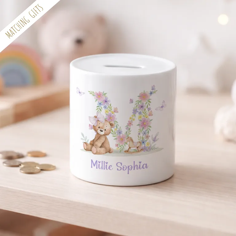 Personalised Money Box – Christening Gifts For Girls