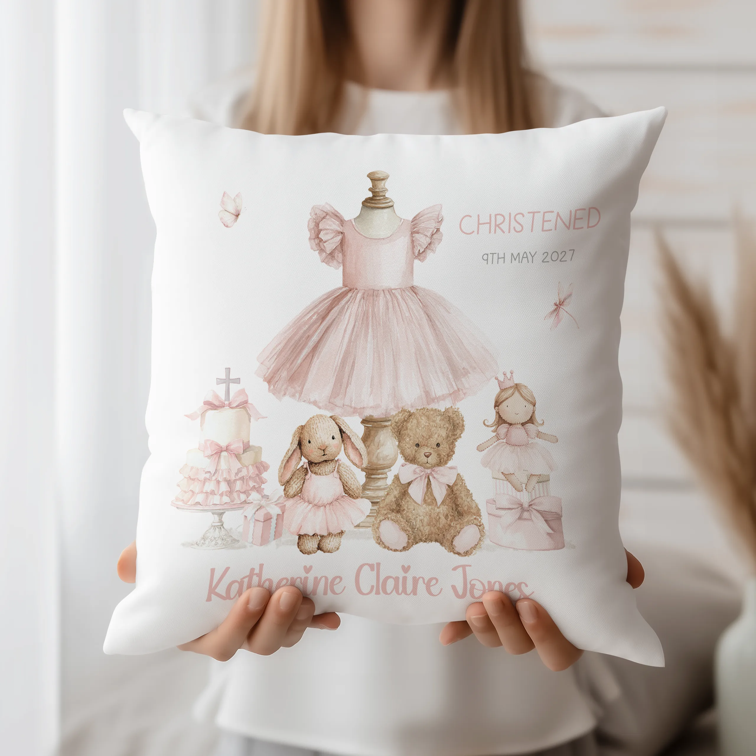 Personalised Christening Cushion