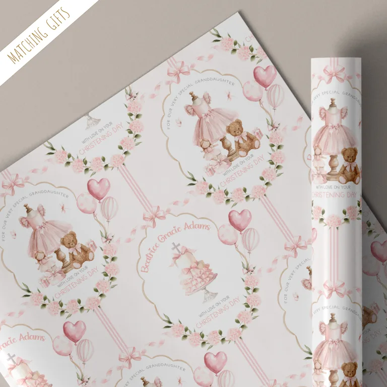 Christening Gift Wrapping Paper
