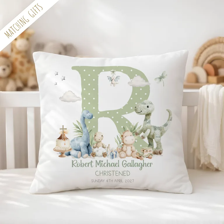Personalised Boys Christening Cushion – Unique Christening Present Ideas