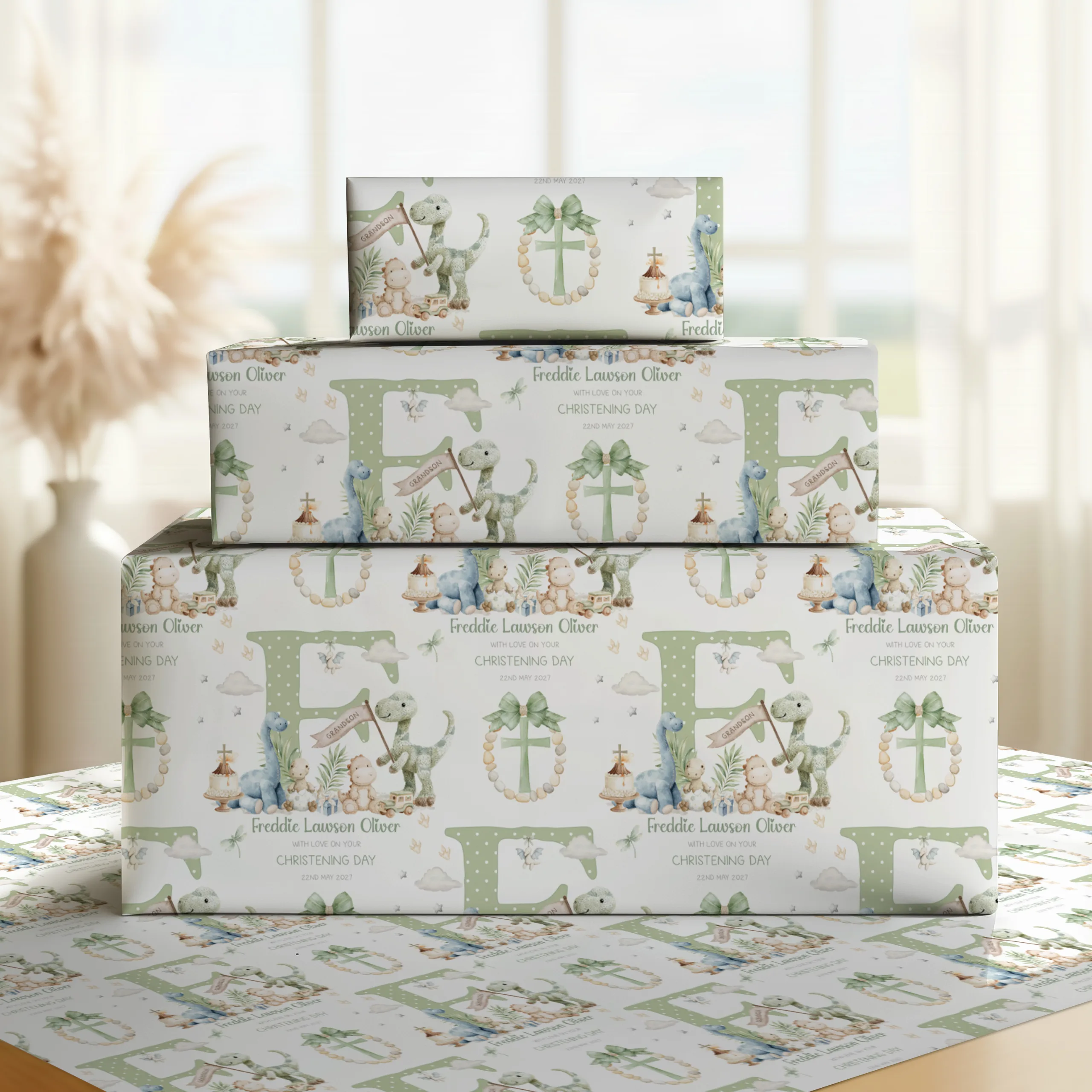 Personalised Christening Gift Wrapping Paper