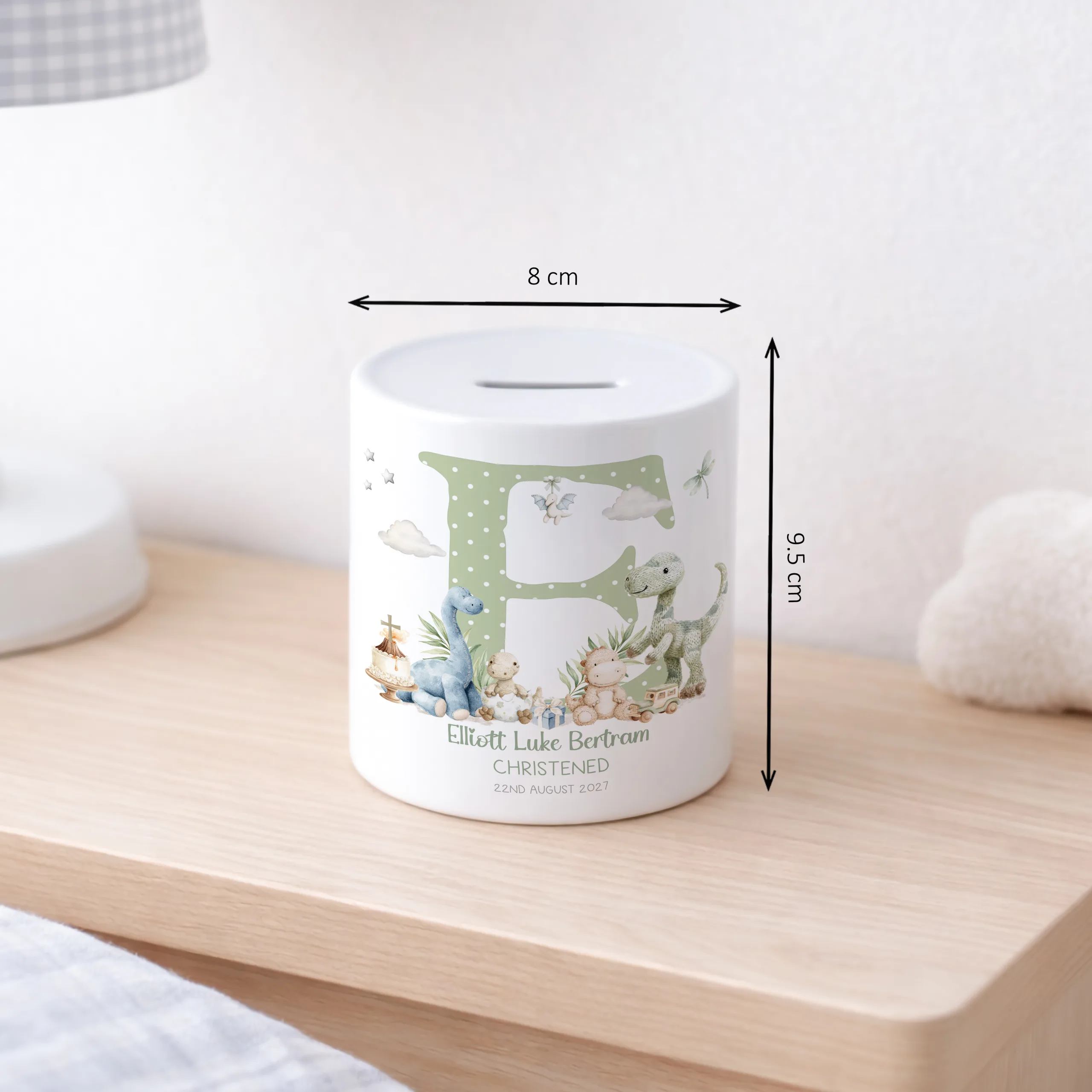 personalised christening piggy bank