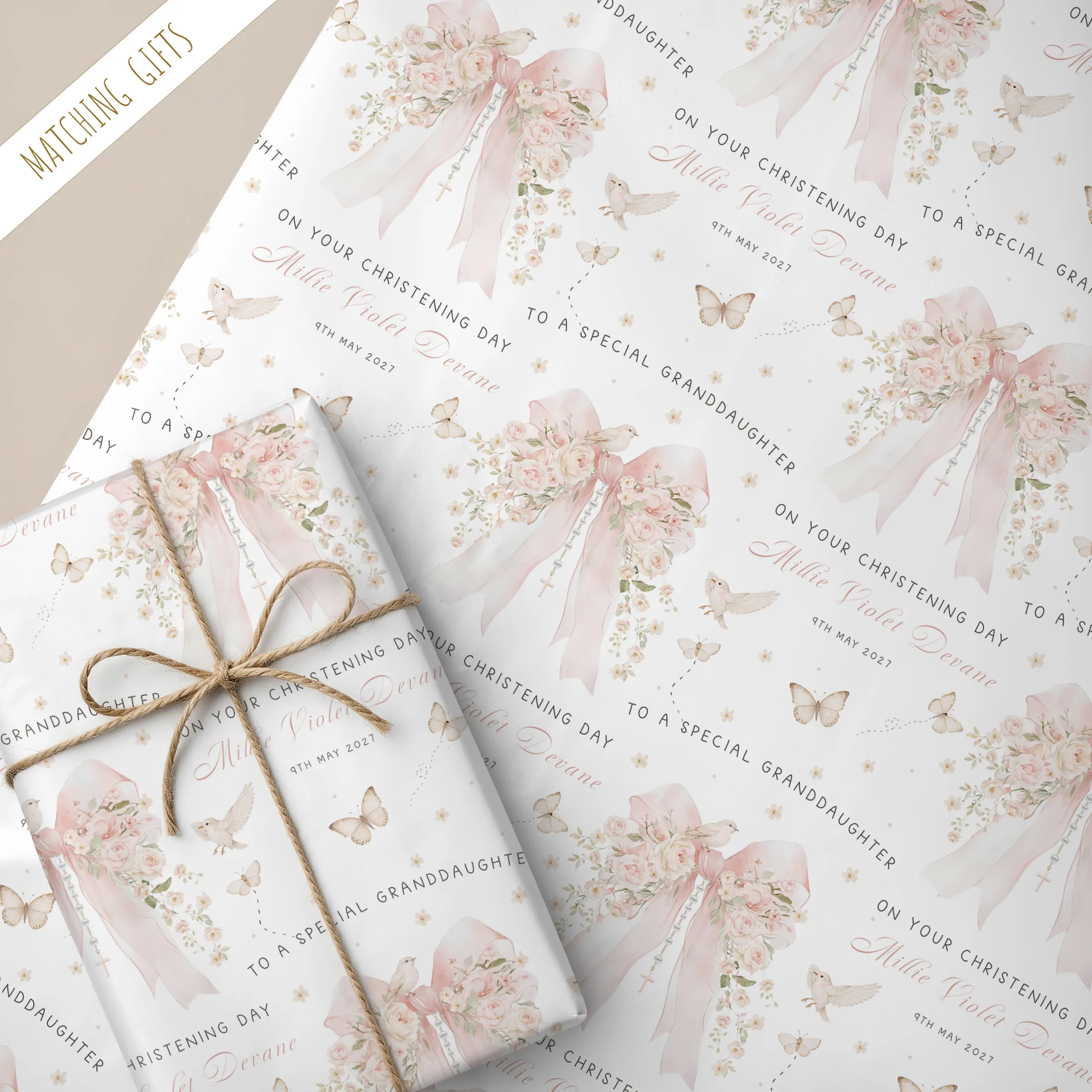 Personalised Christening Card