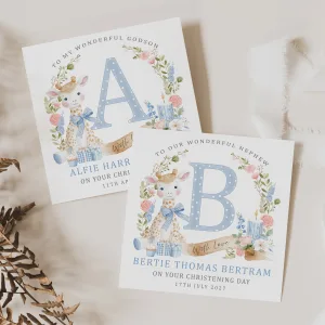 Giraffe Christening Card
