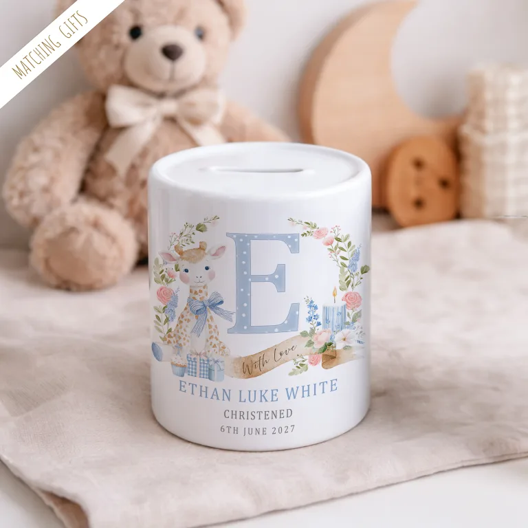 Personalised Money Box – Christening Gifts For Boys