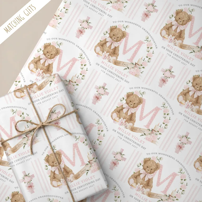 Christening Gift Wrapping Paper
