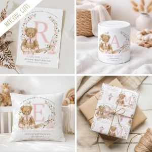 Girls Personalised Christening Gift Wrapping Paper
