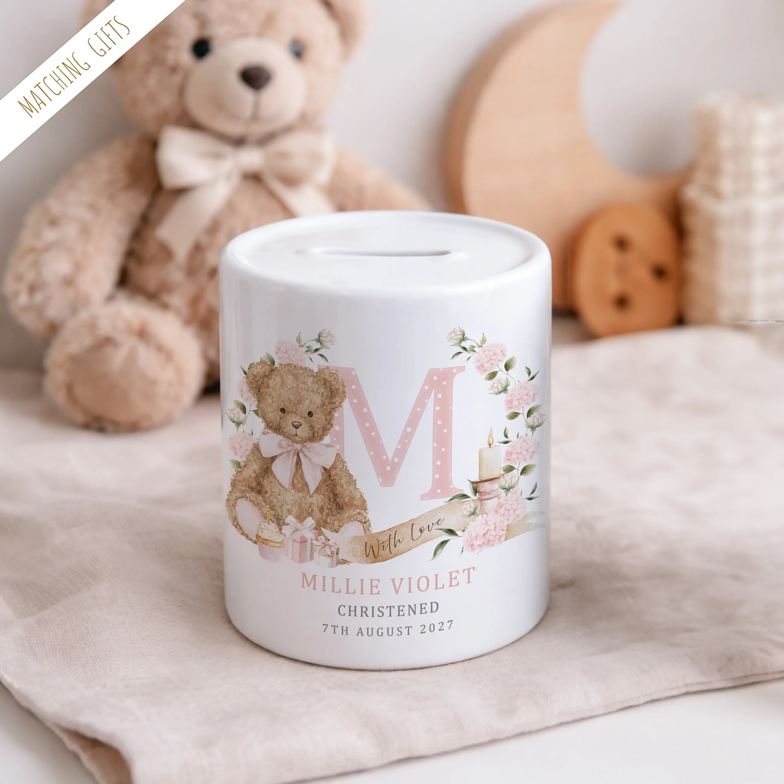 Girls Christening Money Box