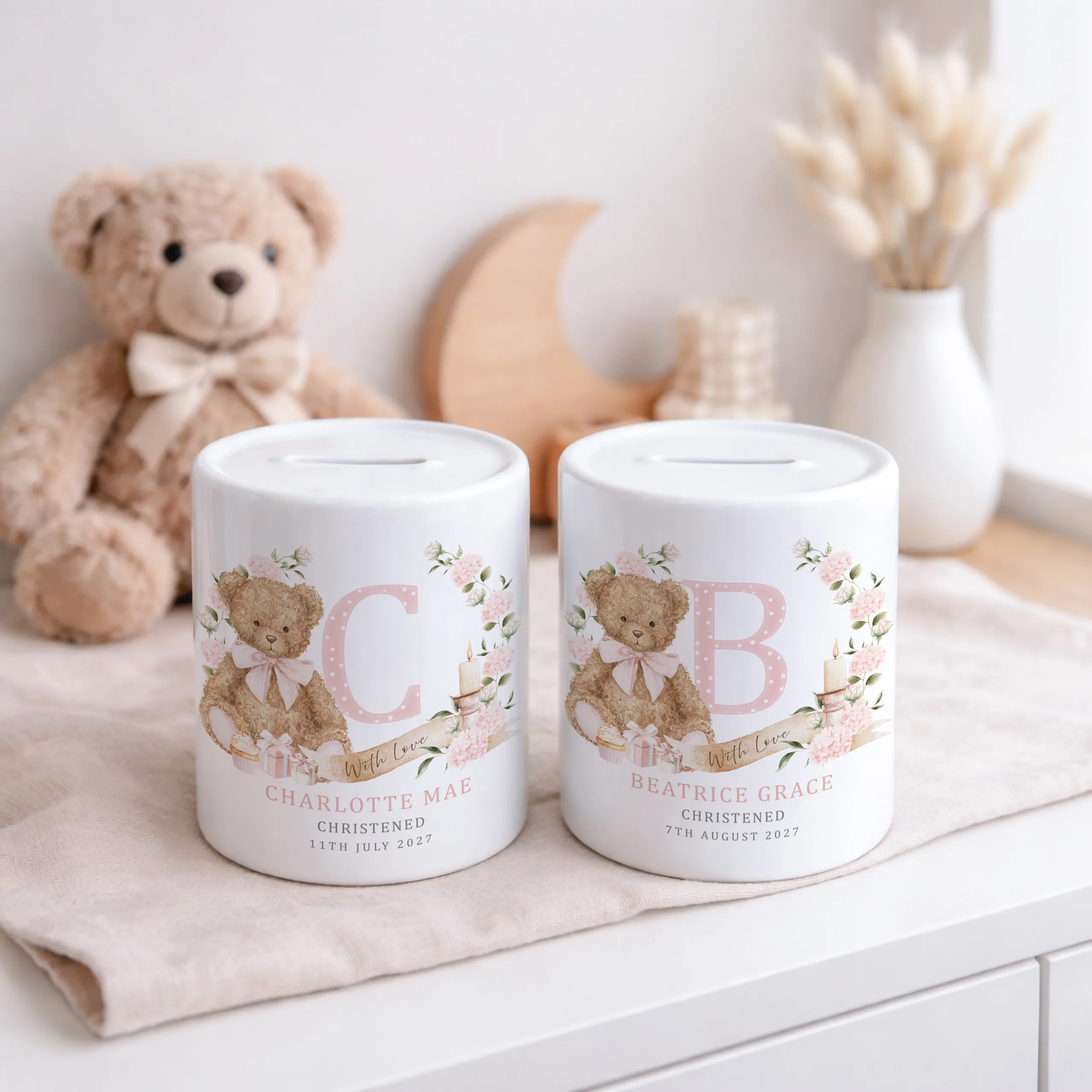 Girls Christening Money Box