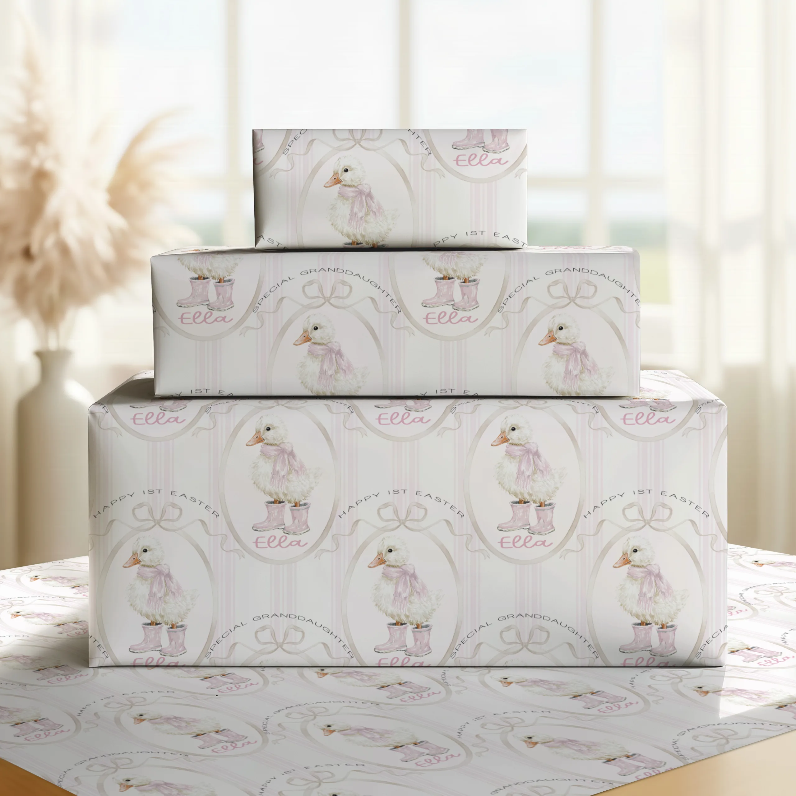 babies 1st easter wrapping paper