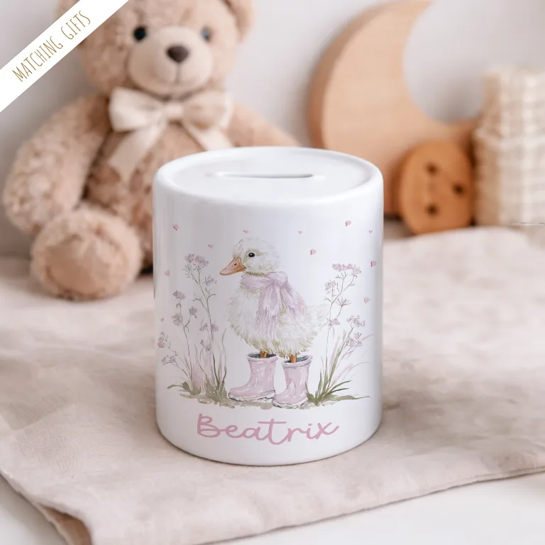 Personalised Girls Easter Ceramic Money Pot – Easter Gifts