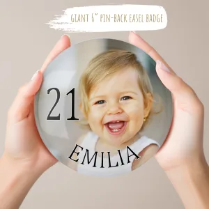 Large Photo Birthday Badge