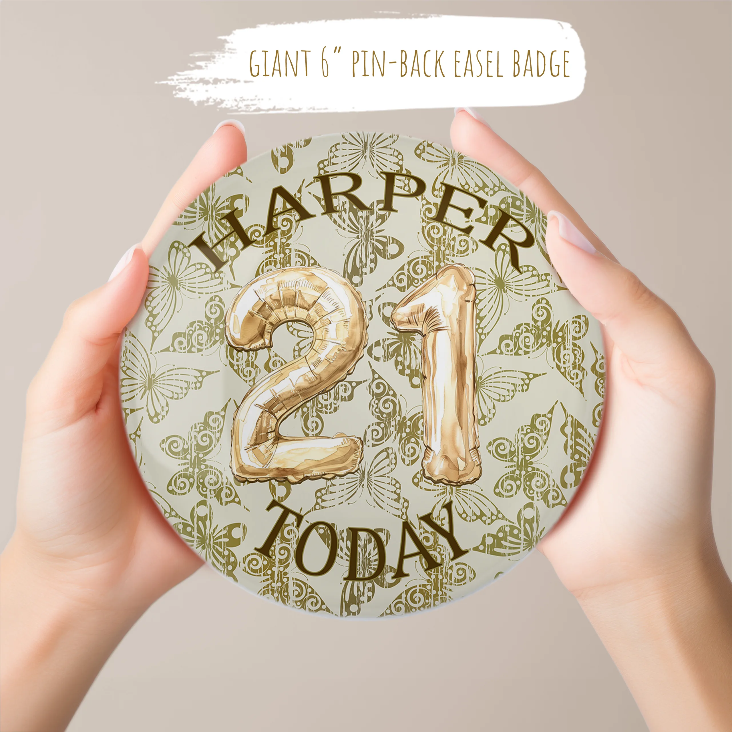 Large Birthday Badge