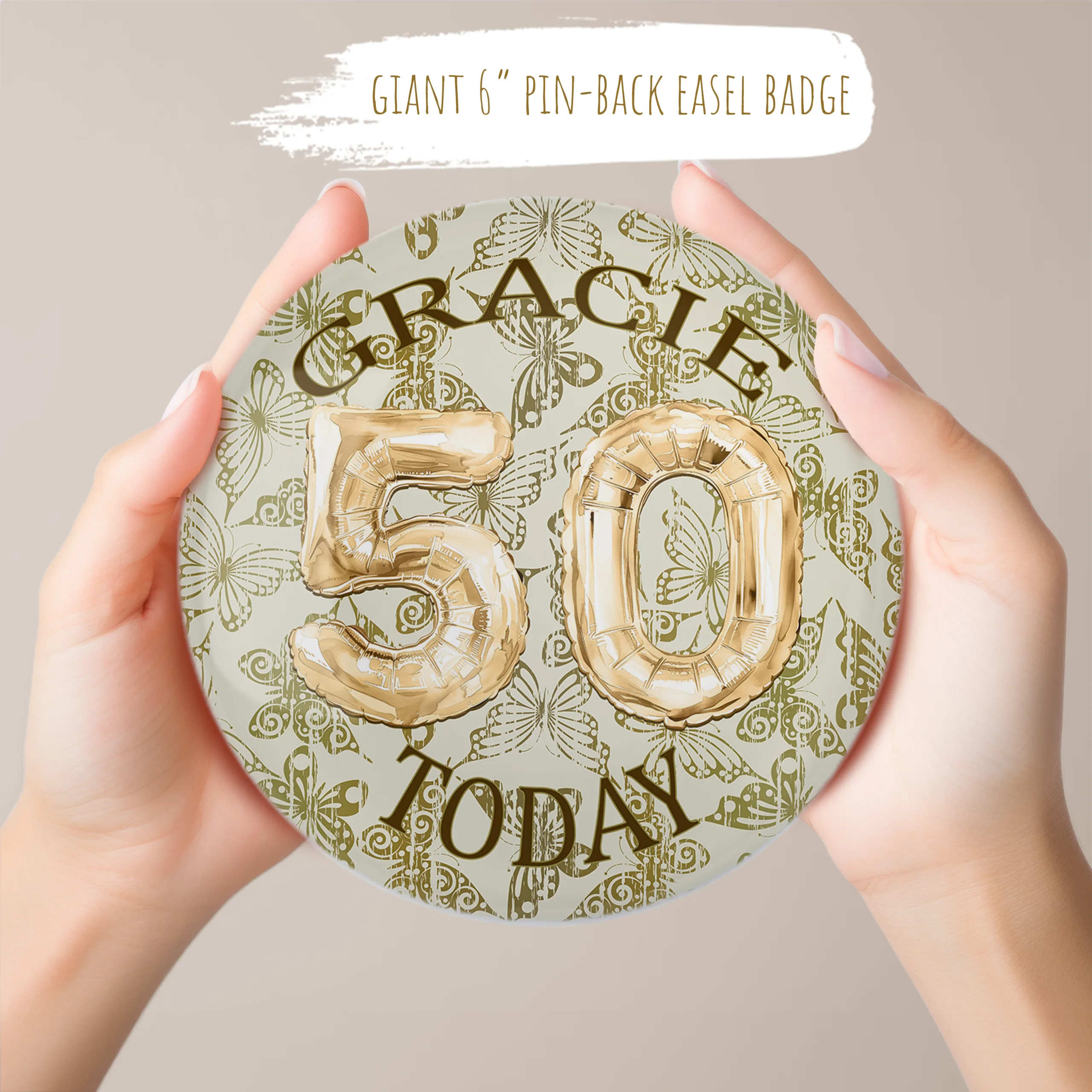 Large Birthday Badge