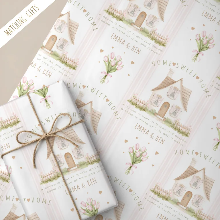 Personalised New Home Gift Wrapping Paper