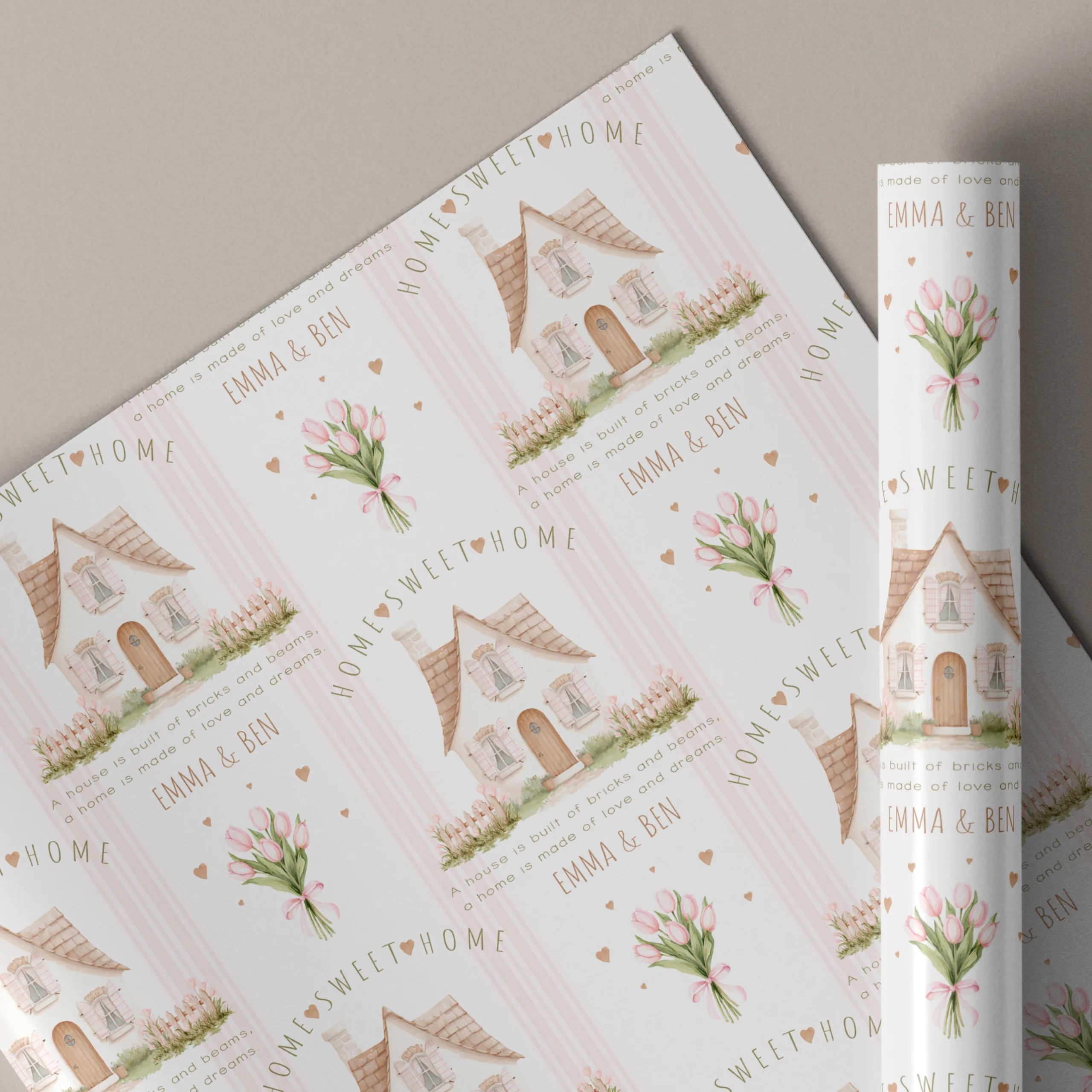 New Home Gift Wrapping Paper