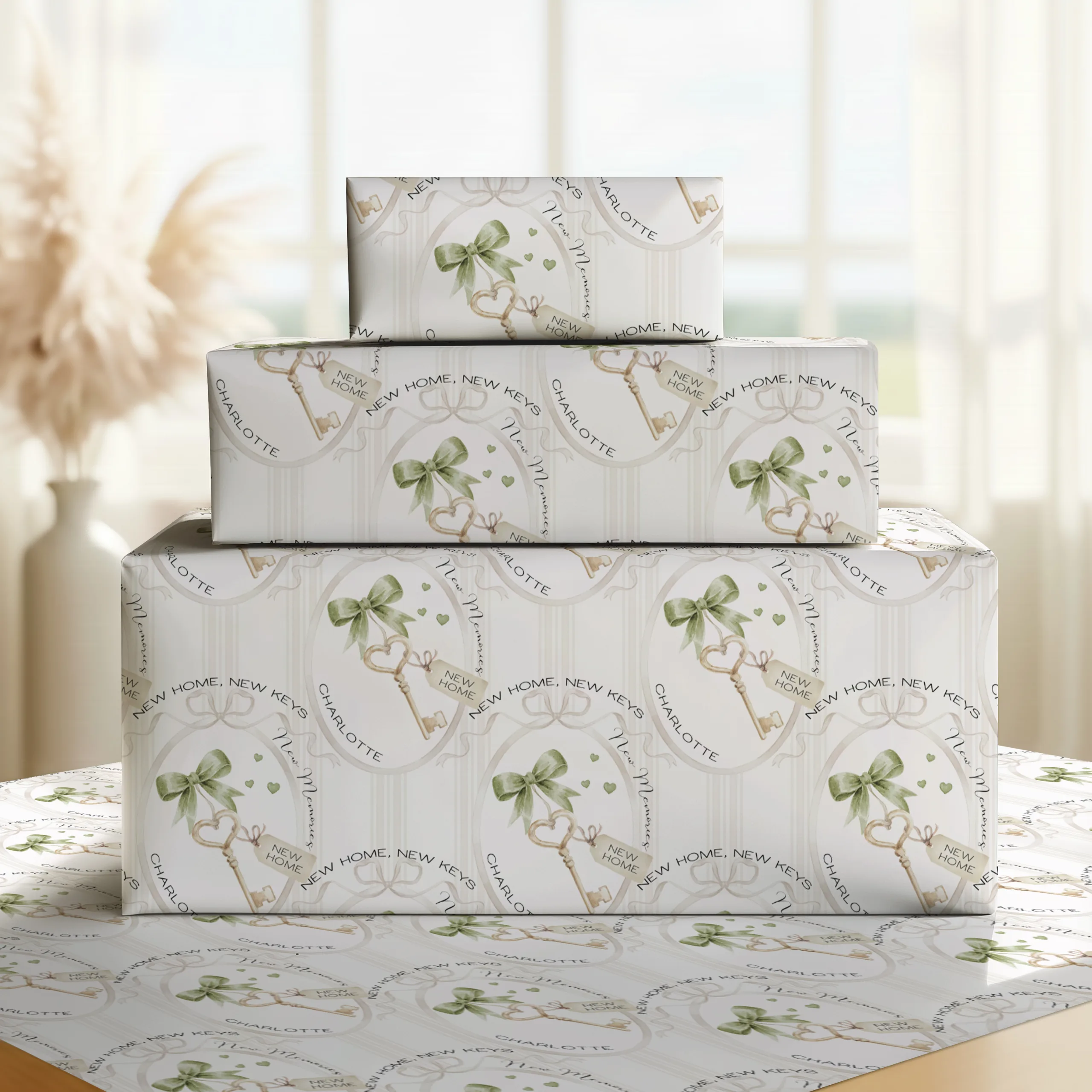 Personalised New Home Gift Wrapping Paper