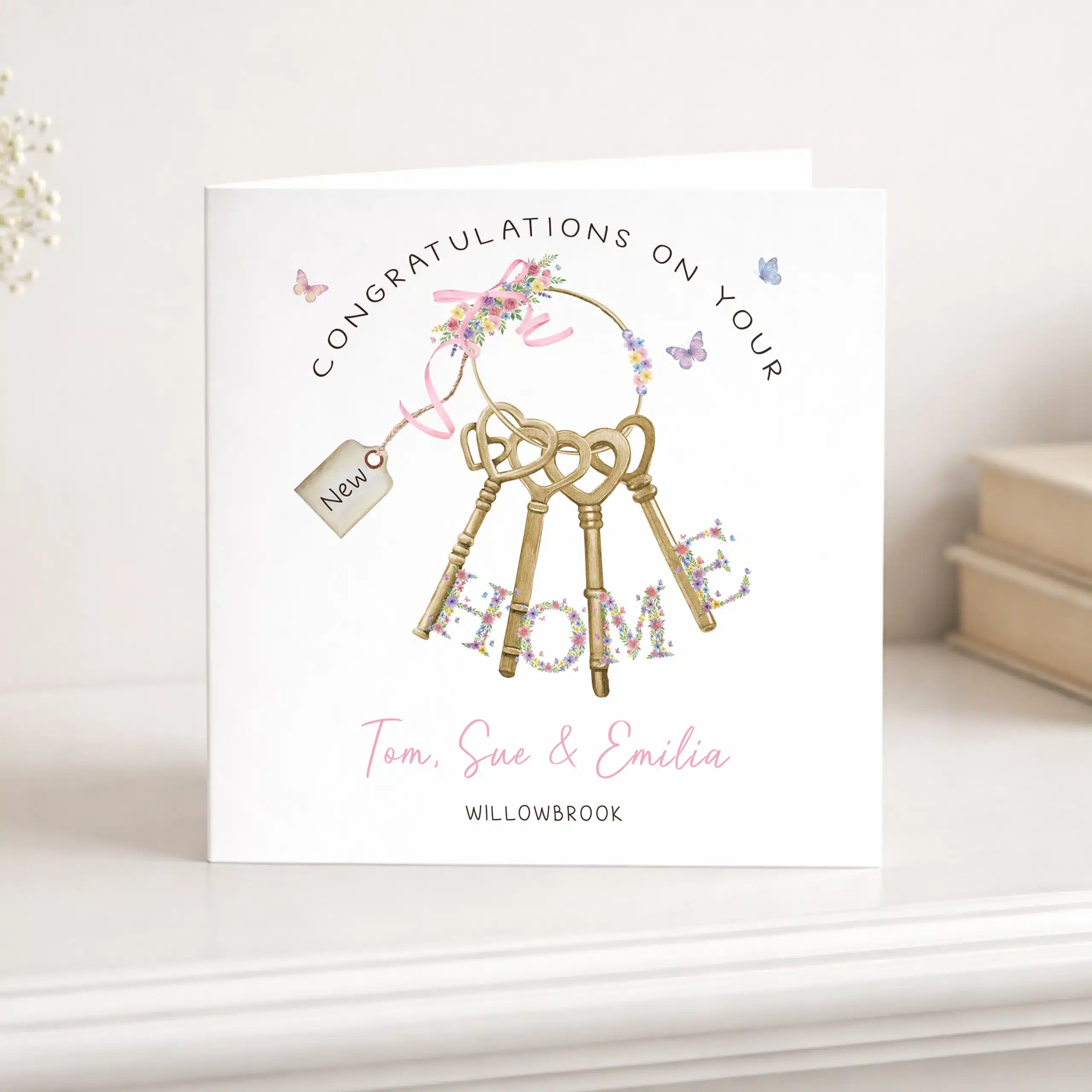 New Home Cards - Congratulations on Moving House CardsPink & Posh