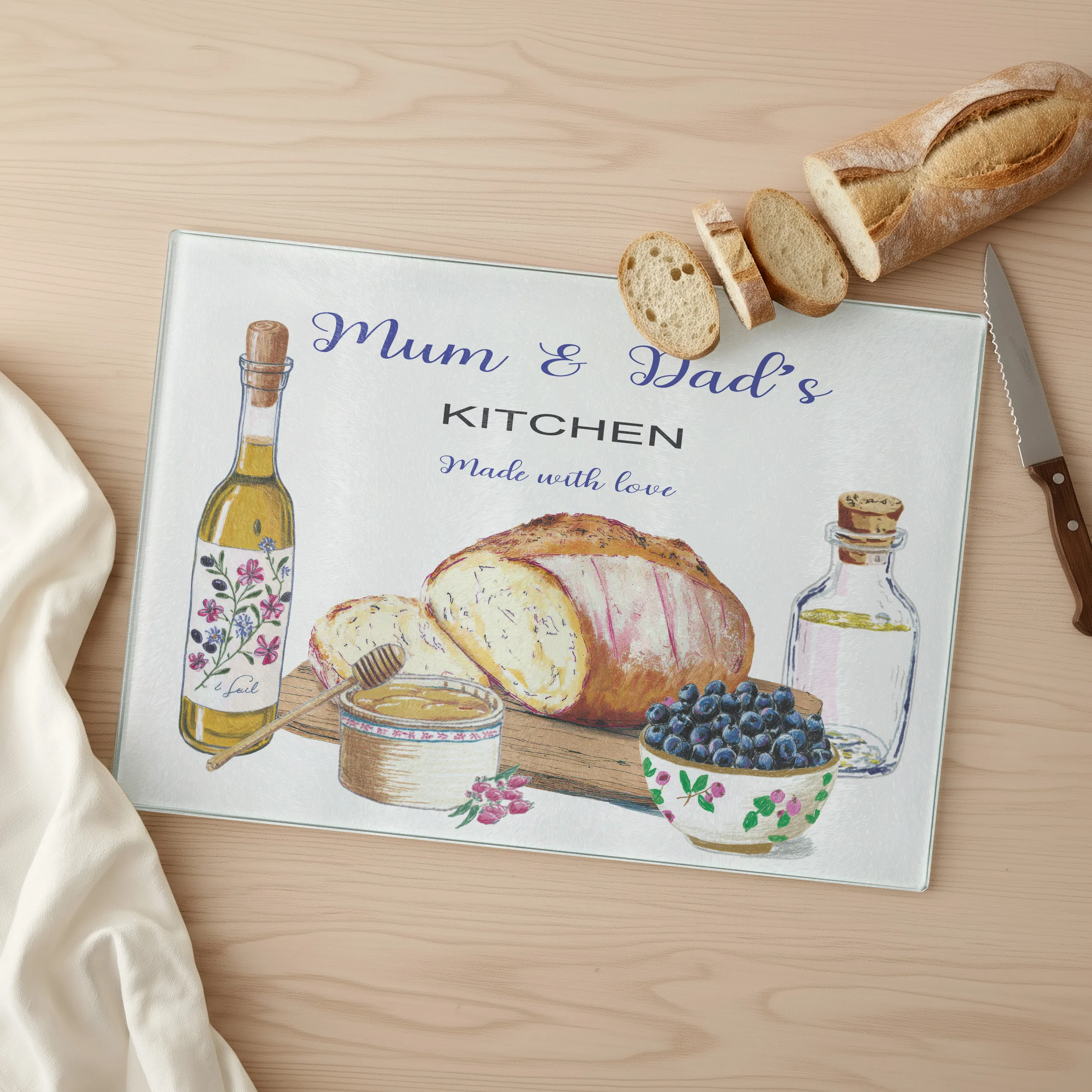 Personalised Glass Chopping Board