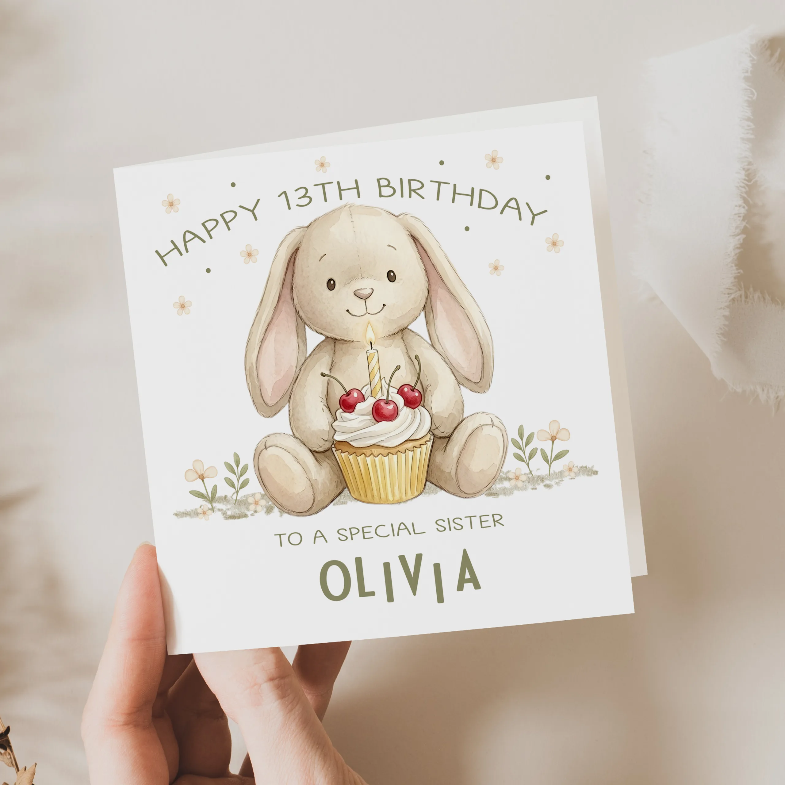 Personalised Jellycat Birthday Card