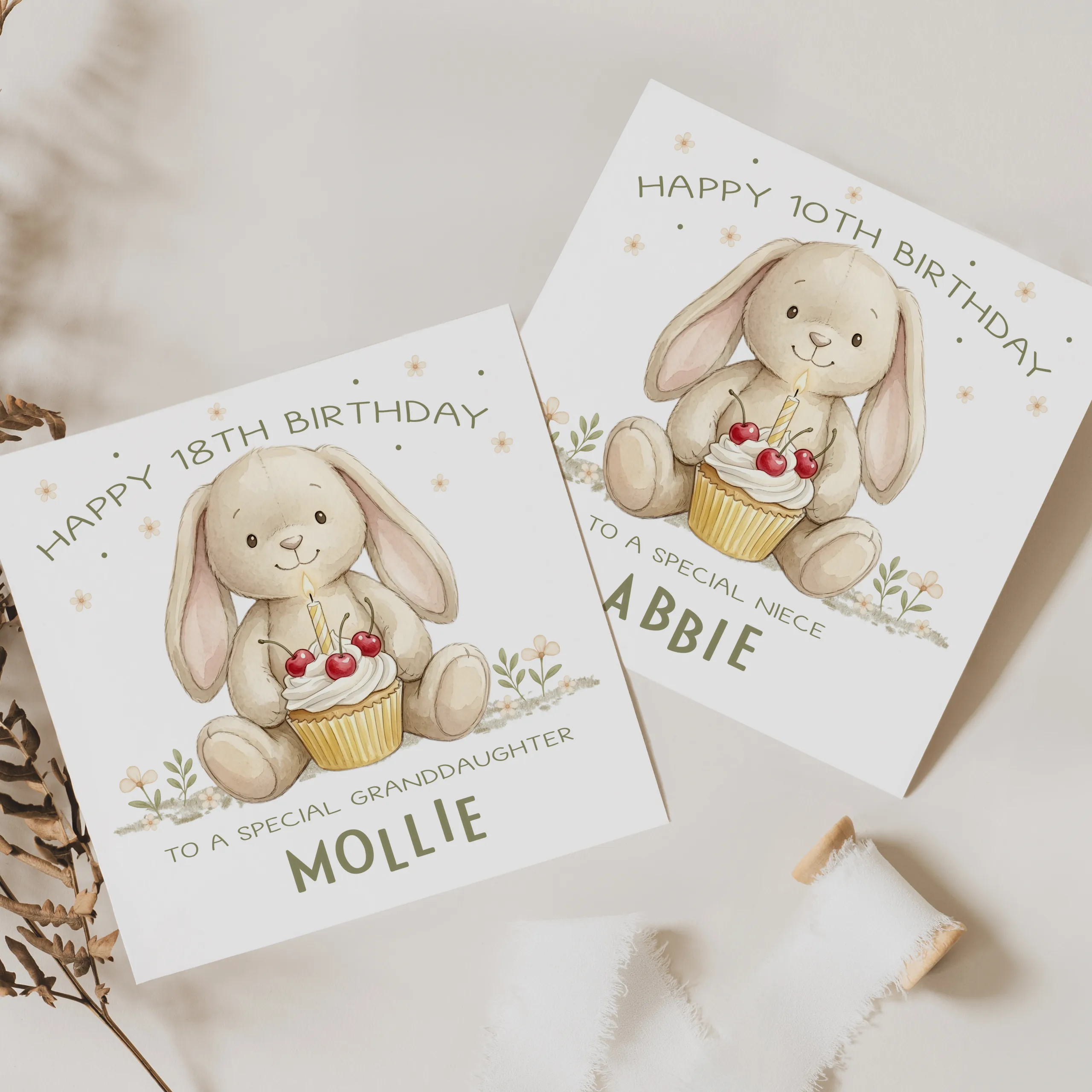 Personalised Jellycat Birthday Card