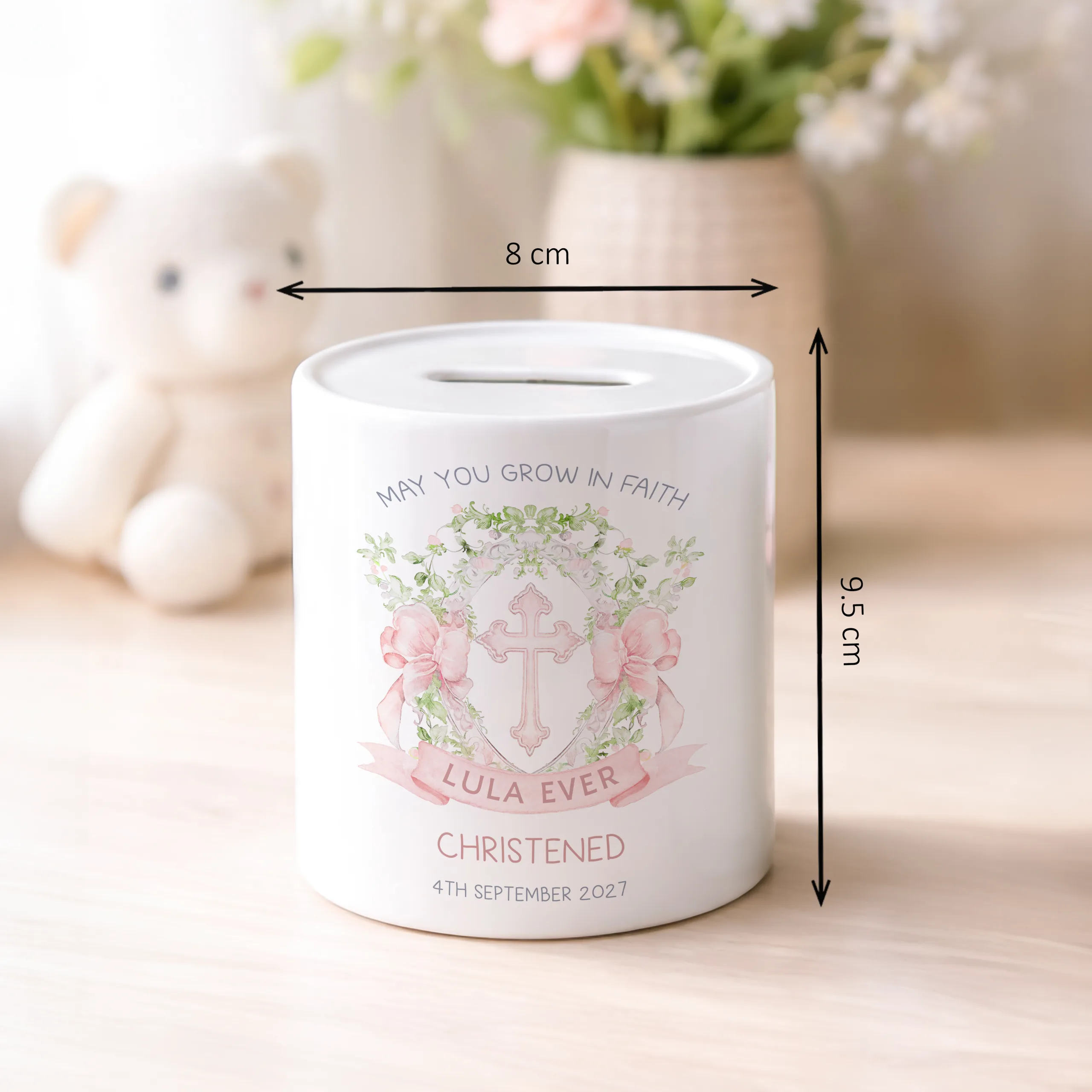 christening piggy bank
