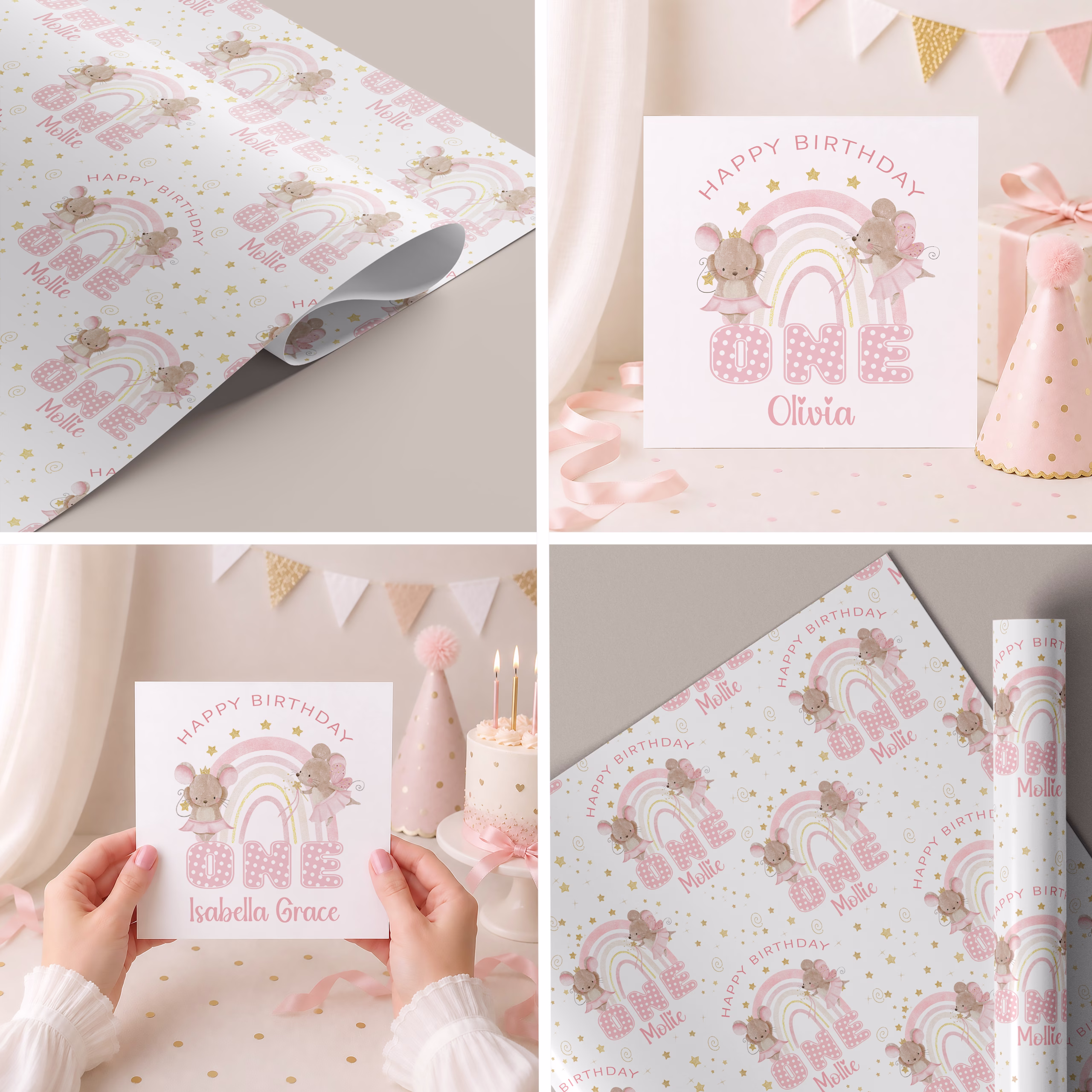 Girls 1st Birthday Card