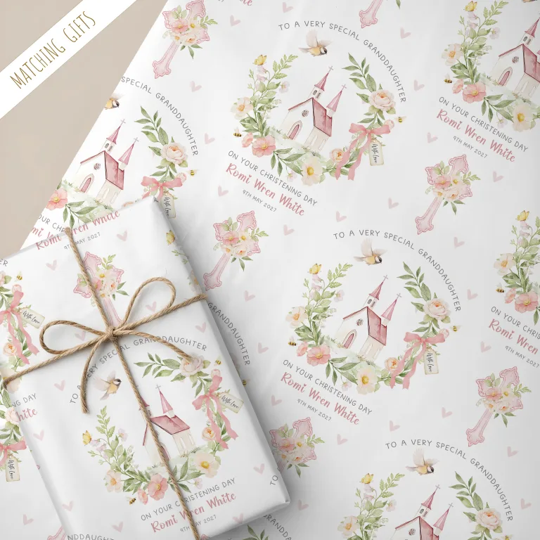 Christening Gift Wrapping Paper