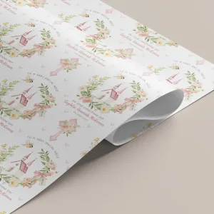 Personalised Christening Gift Wrapping Paper