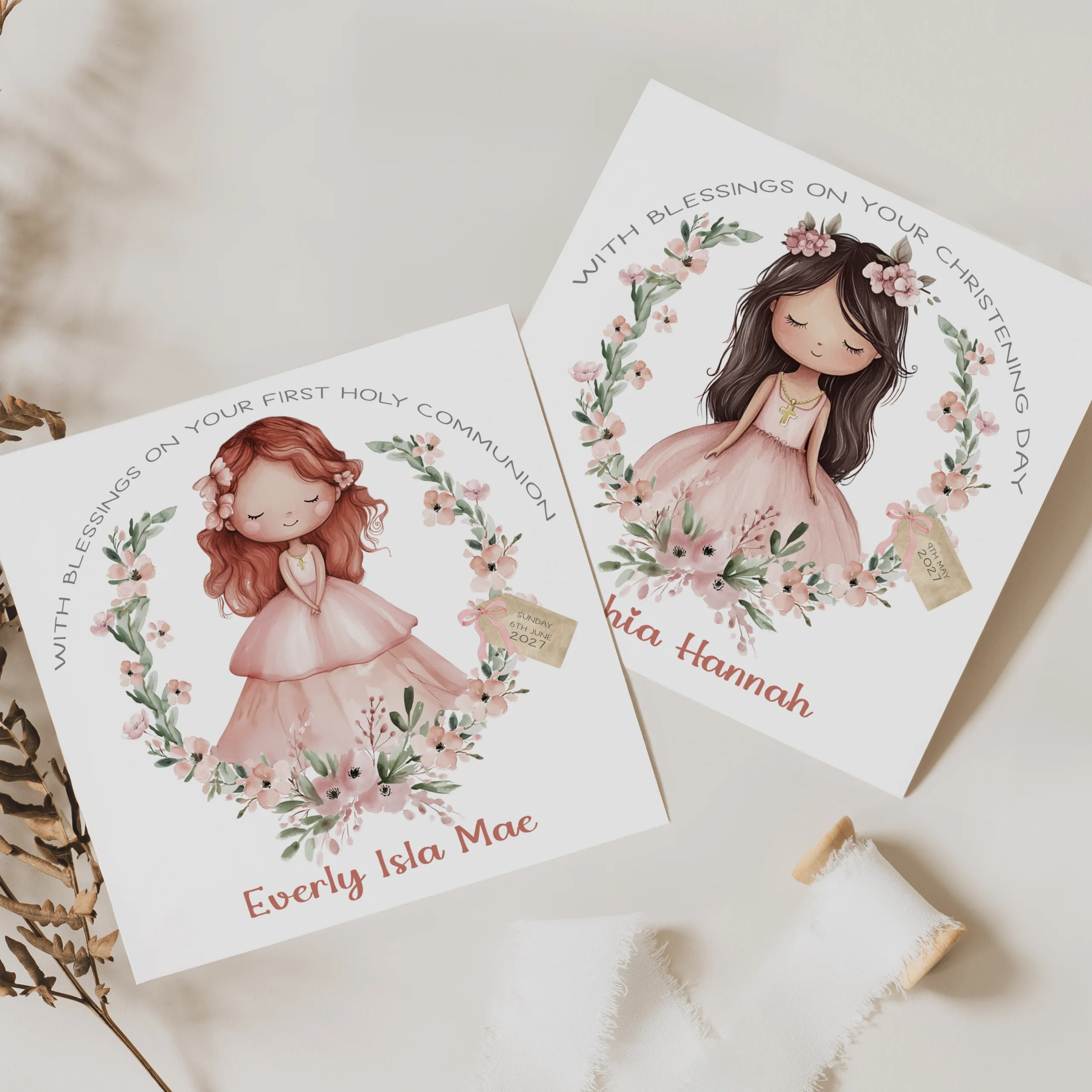 Personalised Baptism Cards