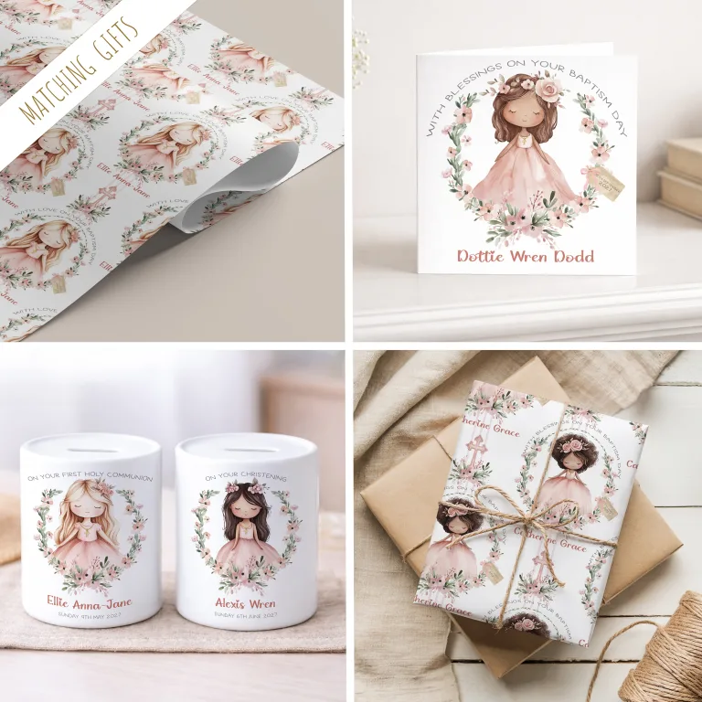 Personalised Money Box – Christening, Baptism, First Holy Communion Money Pots