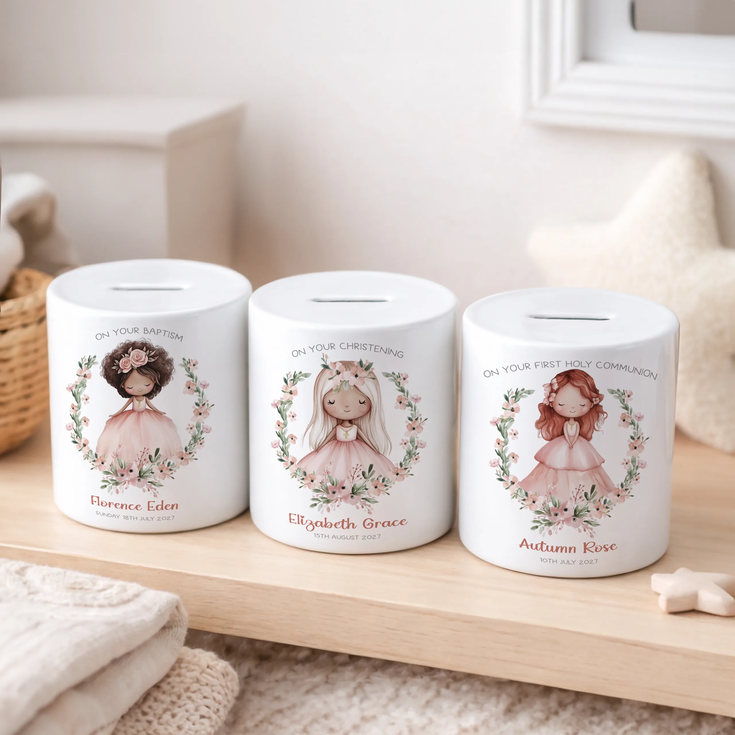 Personalised Baptism Money Pot