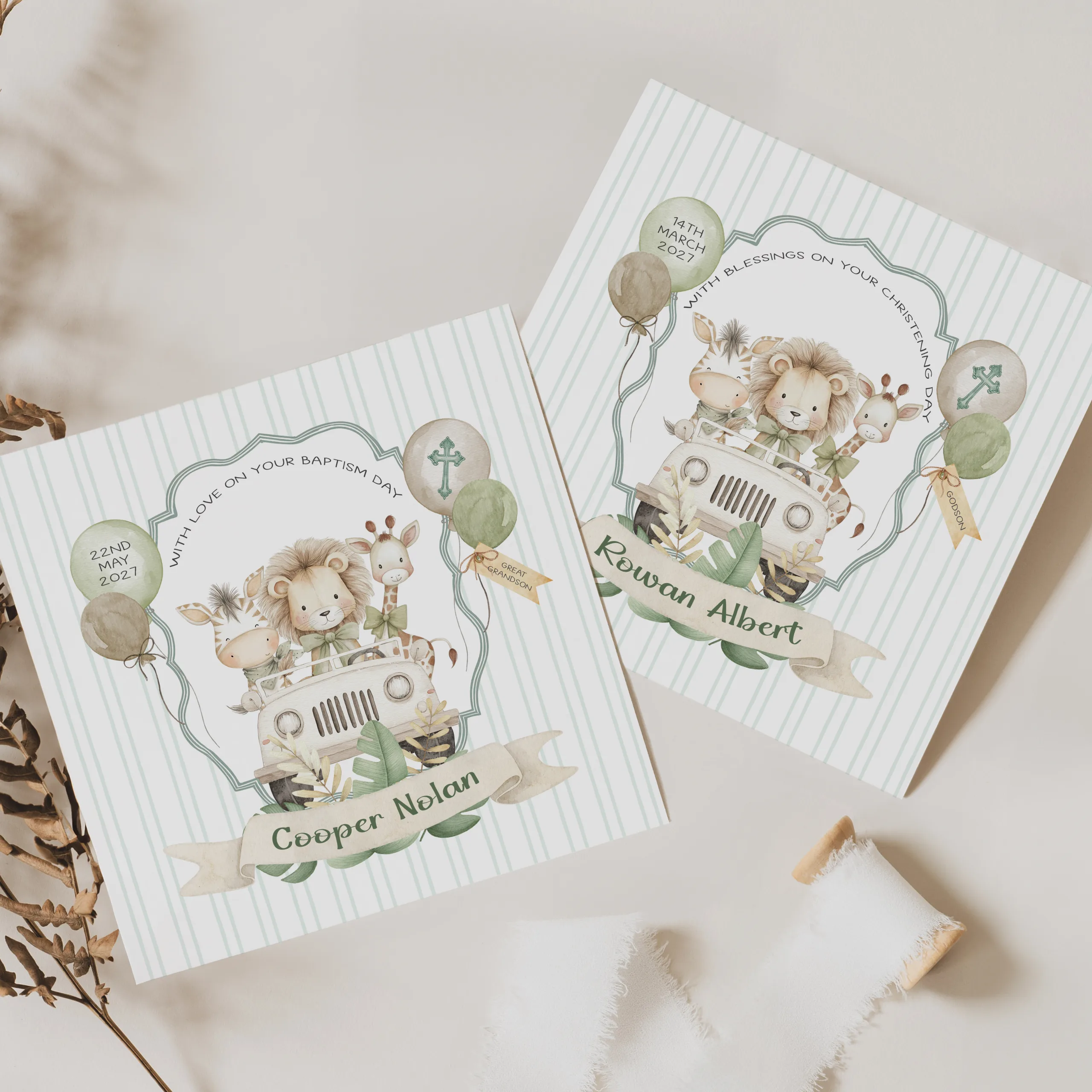 Boys Christening Card