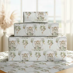 Boys Christening Gift Wrapping Paper
