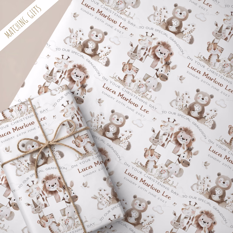 Christening, Baptism Gift Wrapping Paper