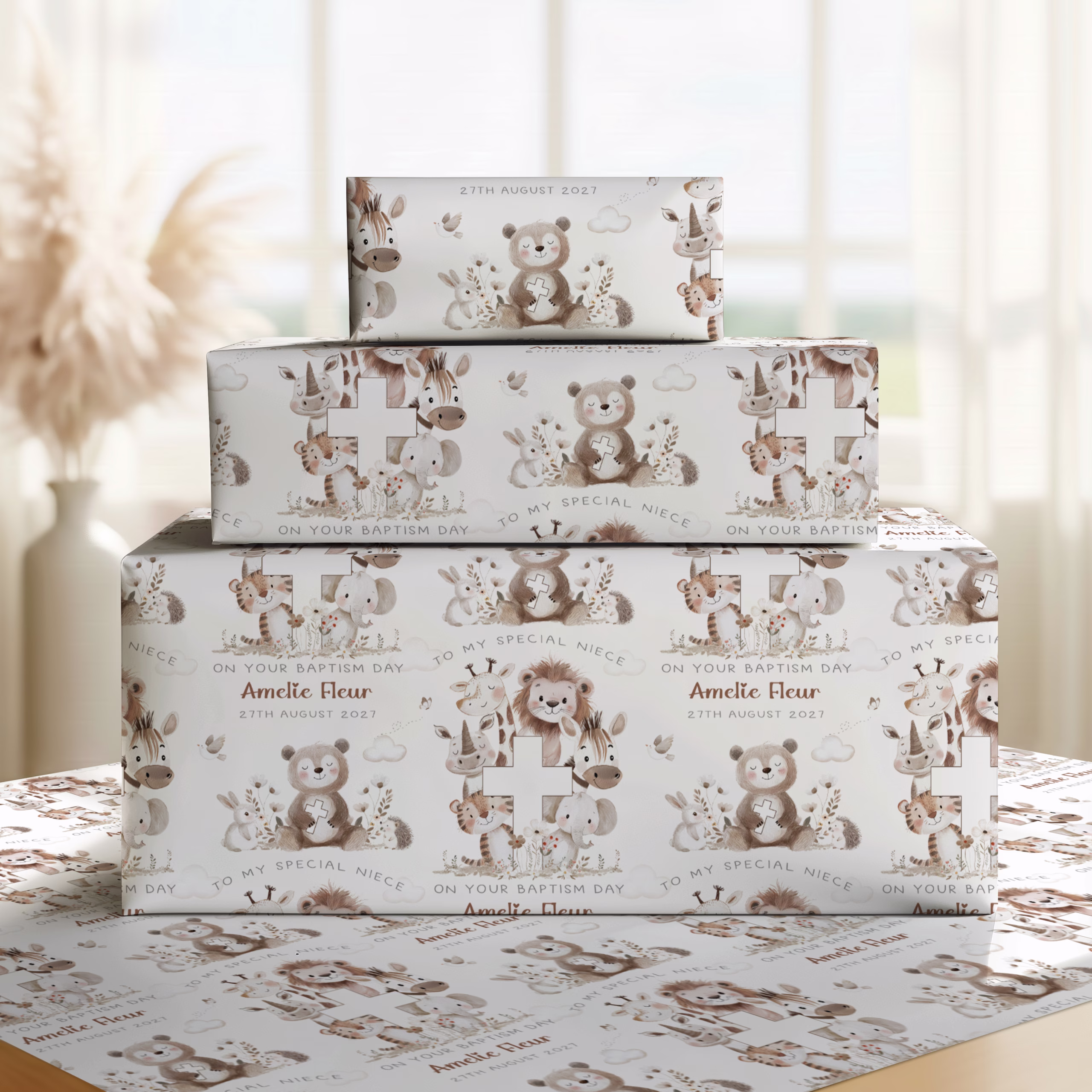 Christening Gift Wrapping Paper
