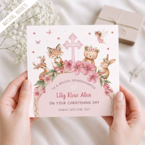 Baby Girl Christening Card