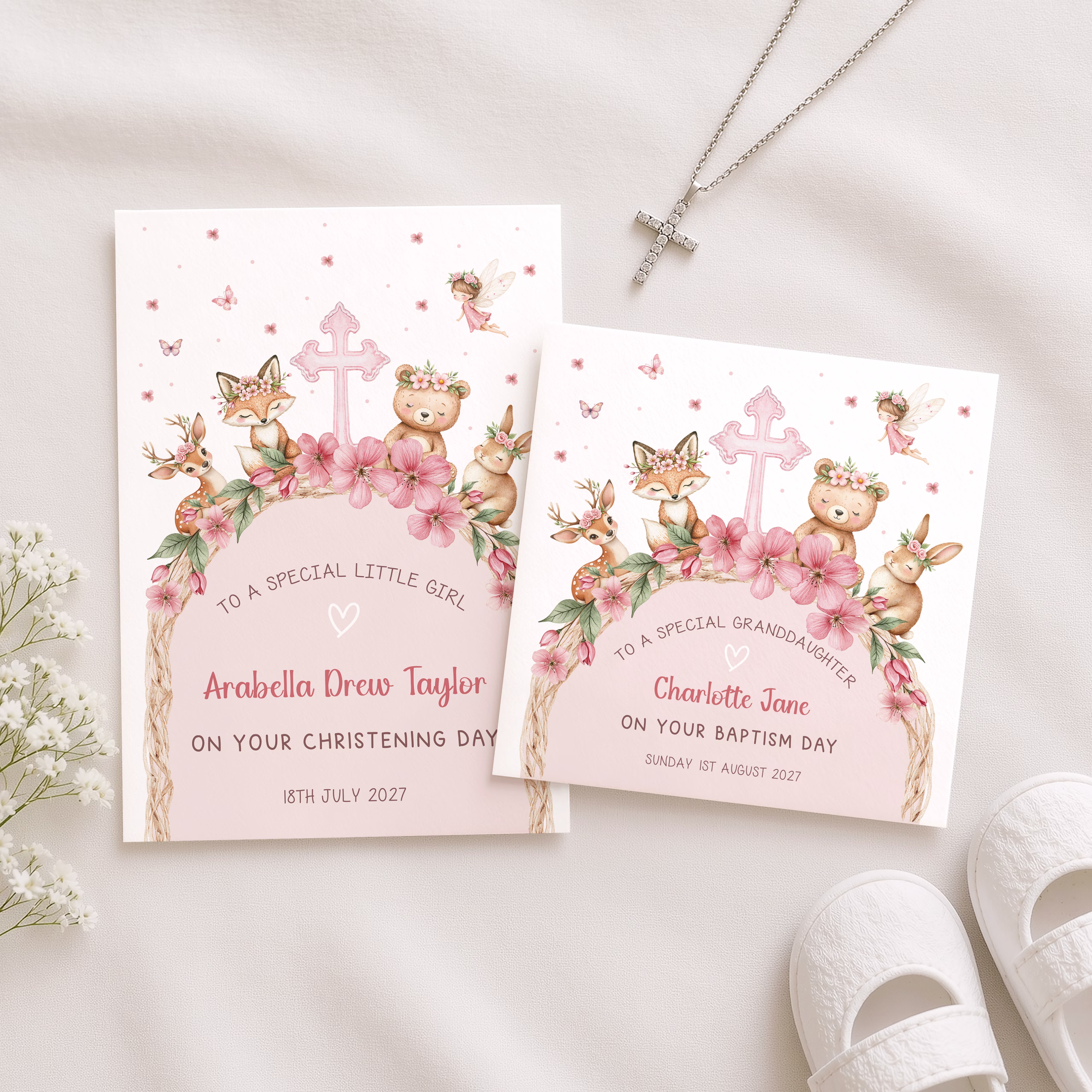 Baby Girl Christening Card