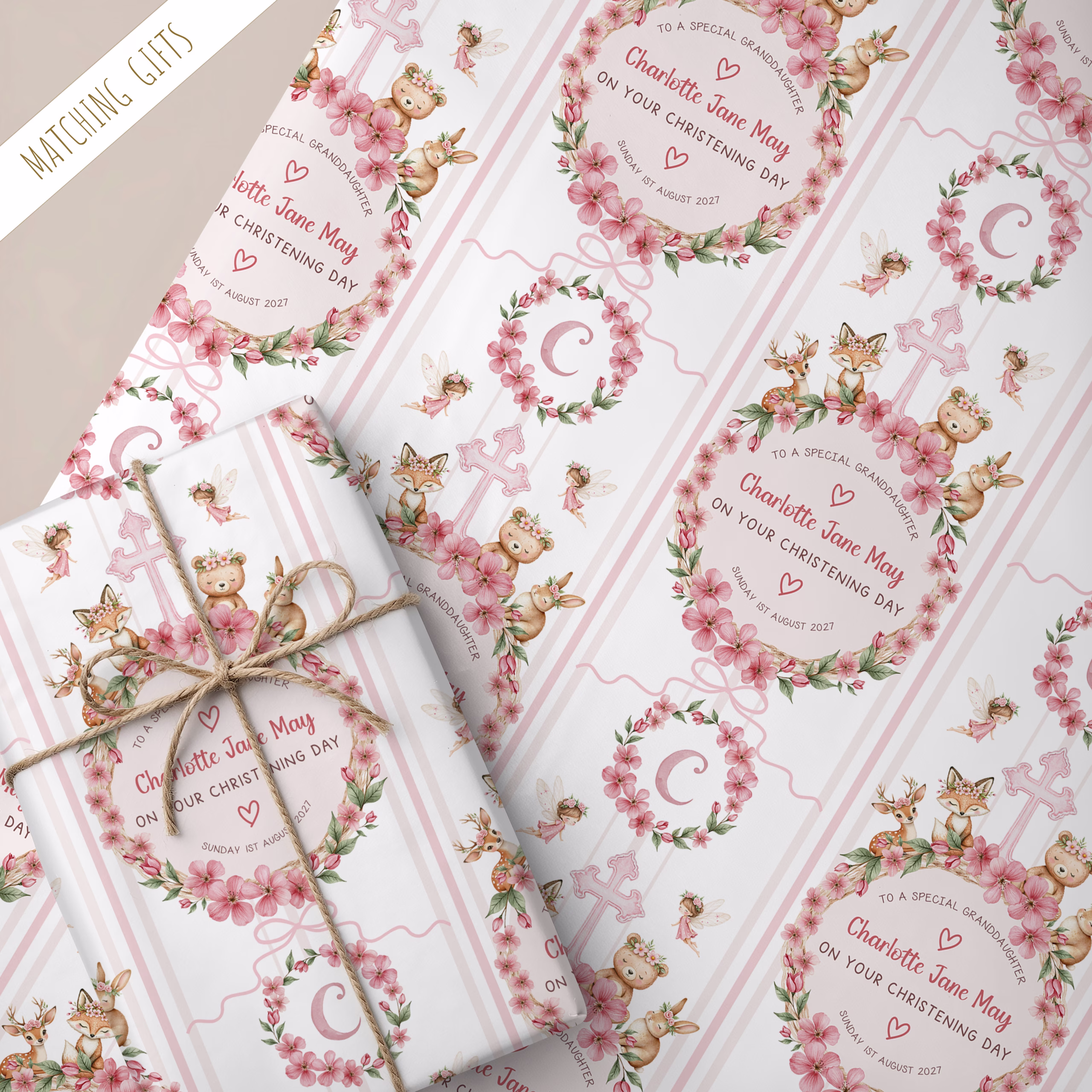 Christening Gift Wrapping Paper