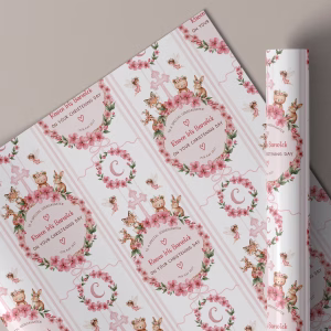 Christening Gift Wrapping Paper