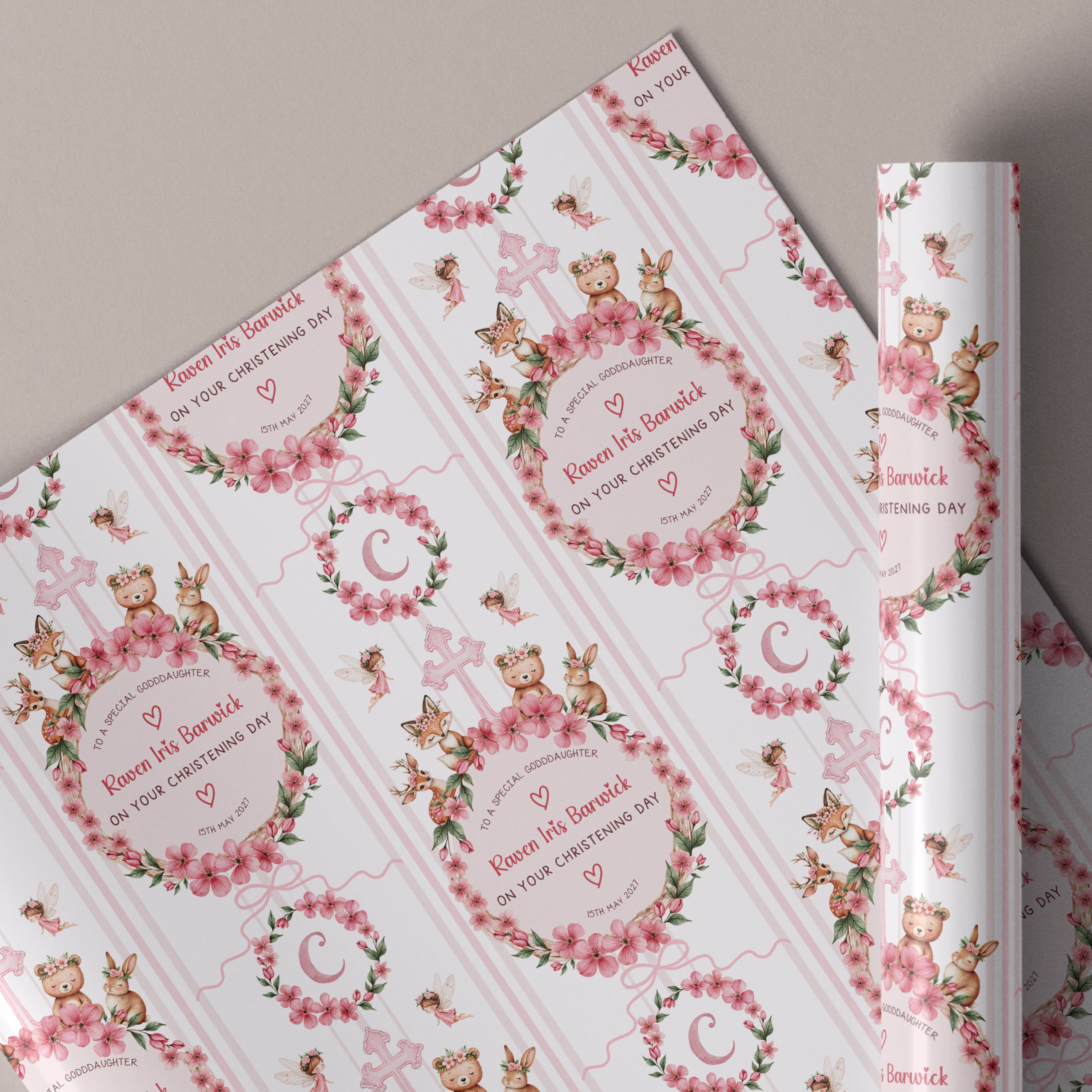Christening Gift Wrapping Paper