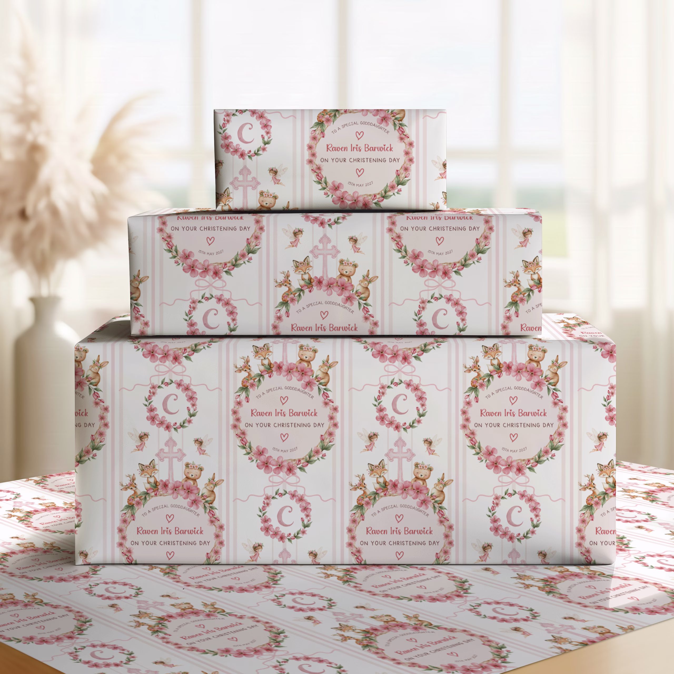 Christening Gift Wrapping Paper