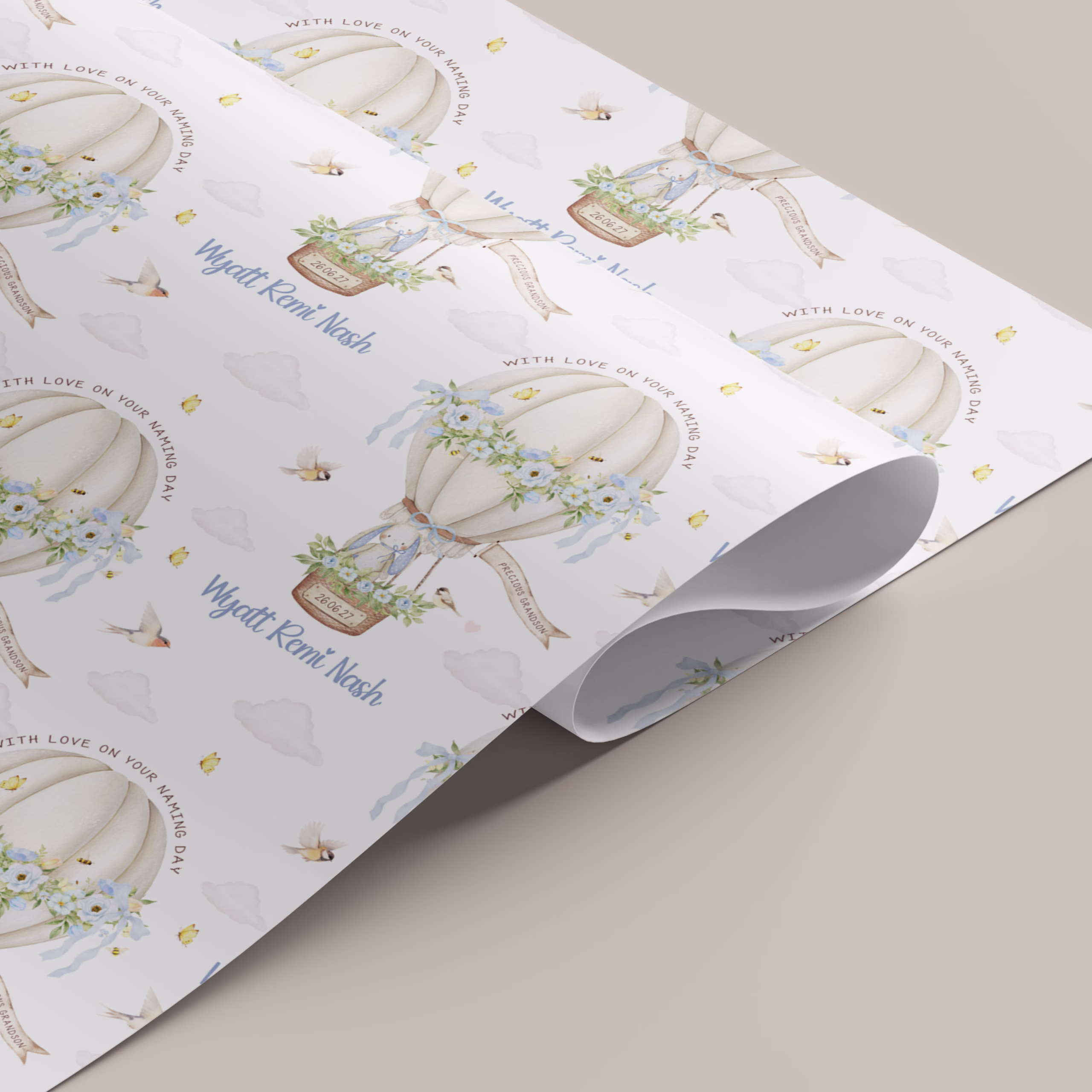 Personalised Christening Gift Wrapping Paper