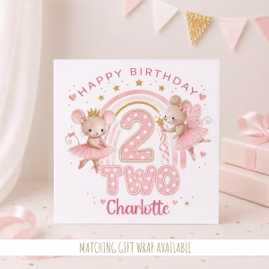 Girls 2nd Birthday Card