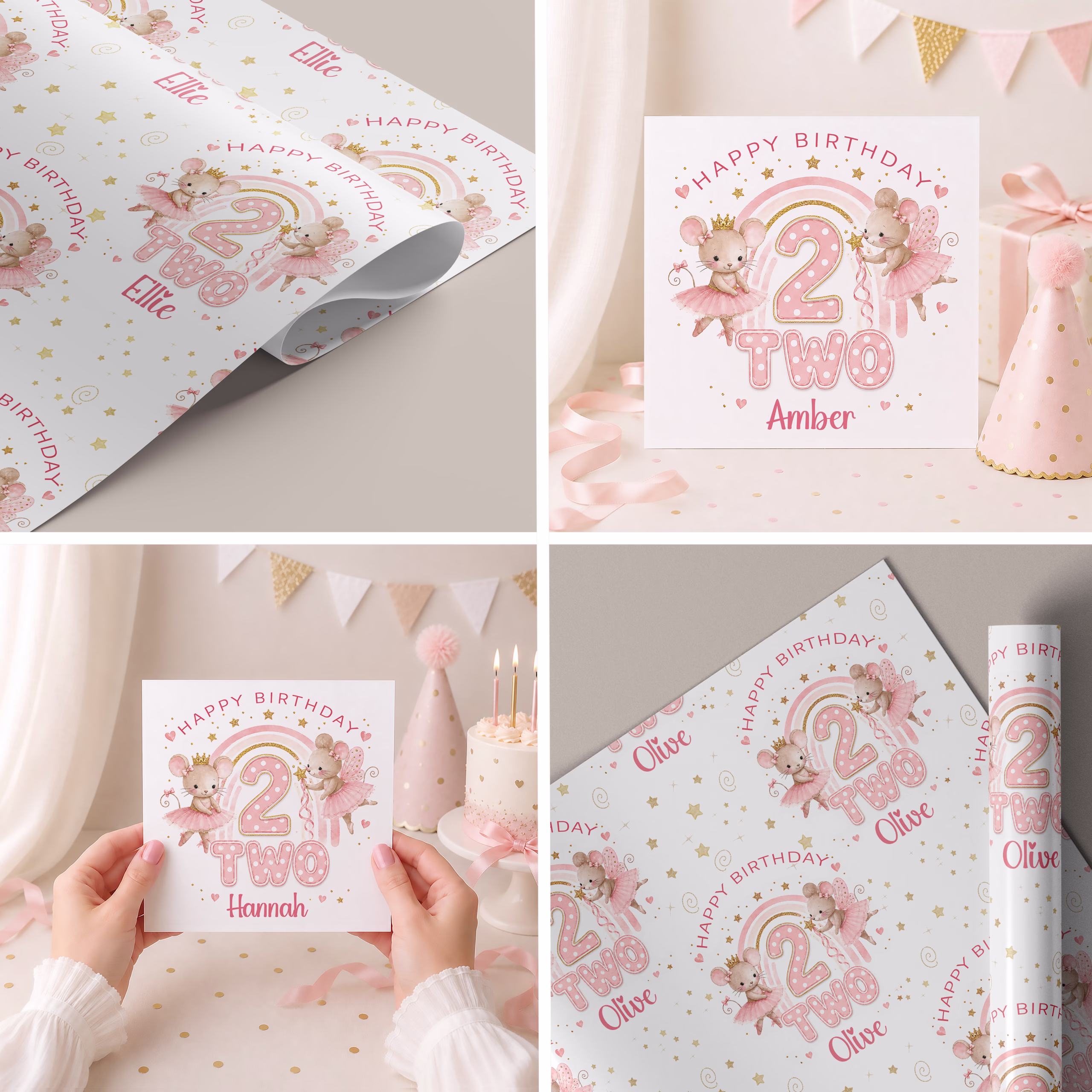 Girls 2nd Birthday Card