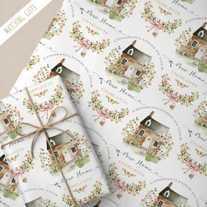 Personalised New Home Gift Wrapping Paper