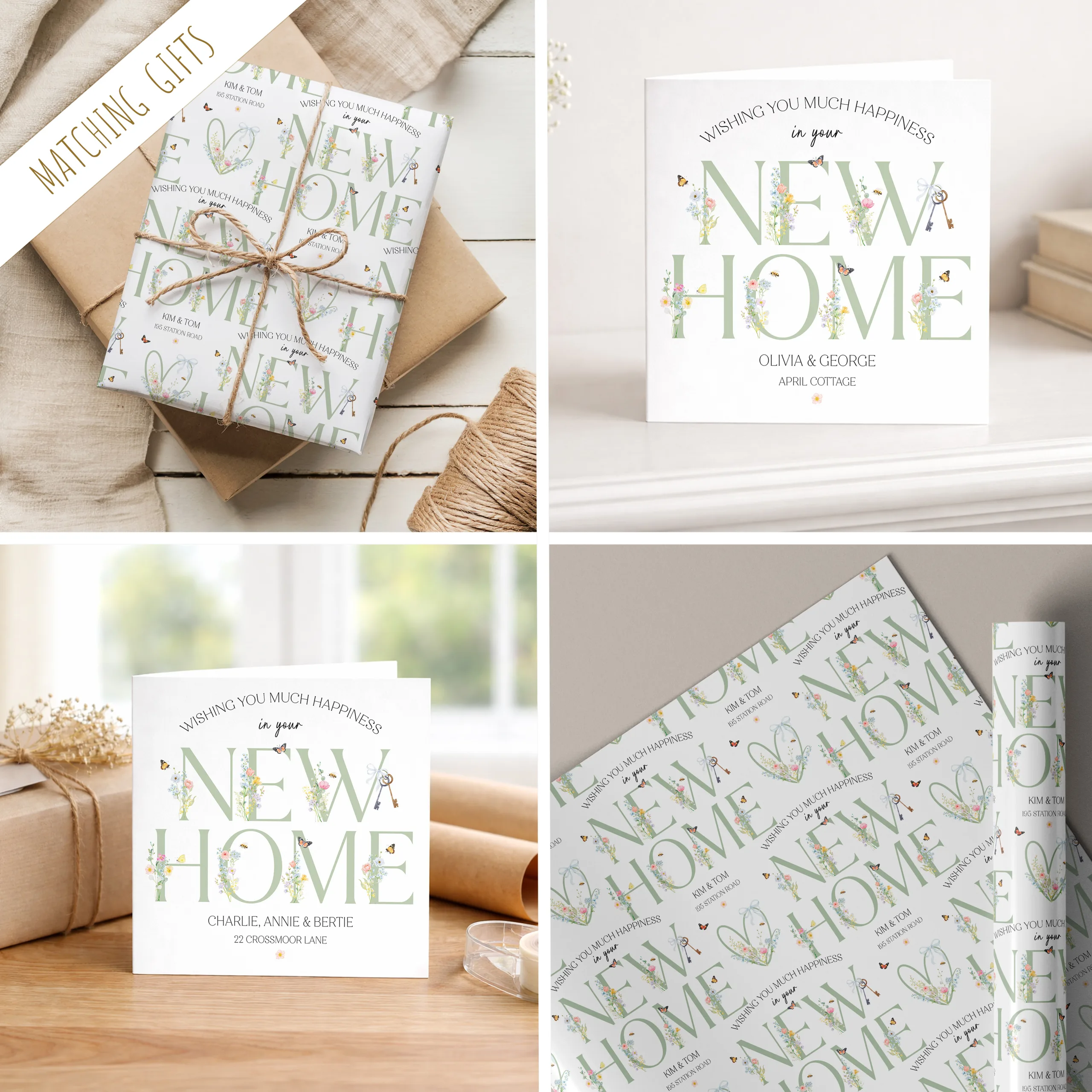 Personalised New Home Gift Wrapping Paper