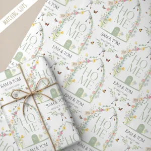 Personalised New Home Gift Wrapping Paper